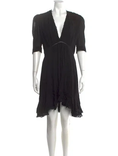 Pre-owned Isabel Marant Silk Mini Dress In Black