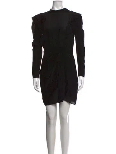 Pre-owned Isabel Marant Silk Mini Dress In Black