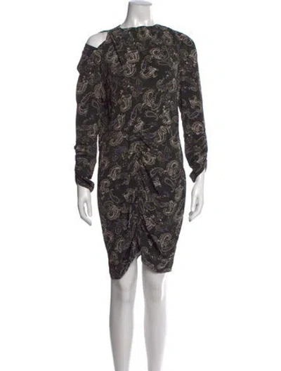 Pre-owned Isabel Marant Silk Mini Dress In Black