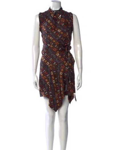 Pre-owned Isabel Marant Silk Mini Dress In Black