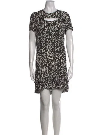 Pre-owned Isabel Marant Silk Mini Dress In Black