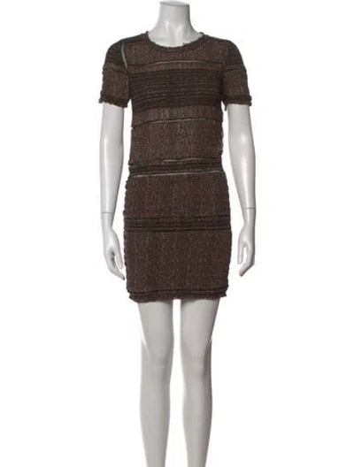 Pre-owned Isabel Marant Silk Mini Dress In Black