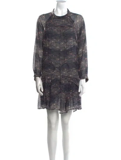 Pre-owned Isabel Marant Silk Mini Dress In Blue