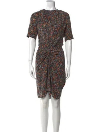 Pre-owned Isabel Marant Silk Mini Dress In Blue