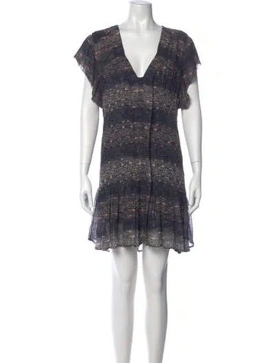 Pre-owned Isabel Marant Silk Mini Dress In Blue