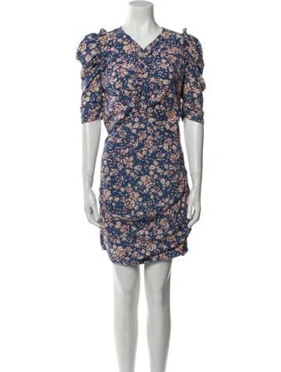 Pre-owned Isabel Marant Silk Mini Dress In Blue