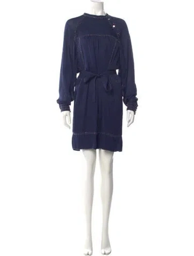 Pre-owned Isabel Marant Silk Mini Dress In Blue