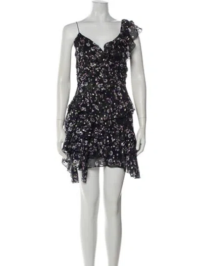 Pre-owned Isabel Marant Silk Mini Dress In Blue
