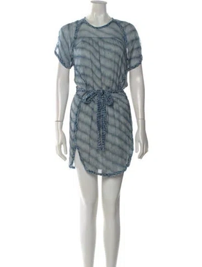 Pre-owned Isabel Marant Silk Mini Dress In Blue