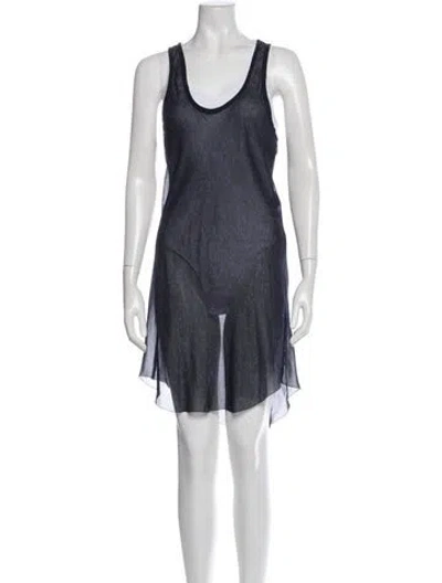 Pre-owned Isabel Marant Silk Mini Dress In Blue