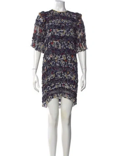 Pre-owned Isabel Marant Silk Mini Dress In Blue