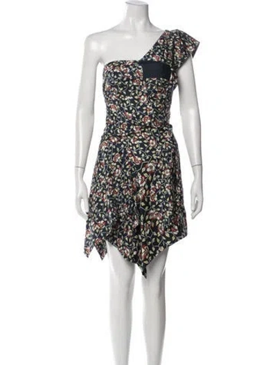Pre-owned Isabel Marant Silk Mini Dress In Blue