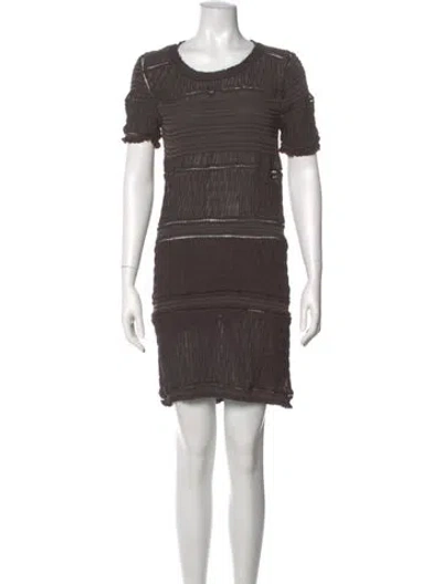 Pre-owned Isabel Marant Silk Mini Dress In Brown