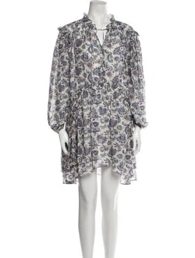 Pre-owned Isabel Marant Silk Mini Dress In Gray