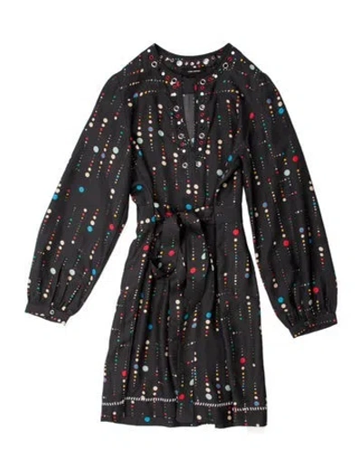 Pre-owned Isabel Marant Silk Mini Dress In Gray