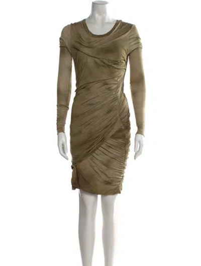 Pre-owned Isabel Marant Silk Mini Dress In Green