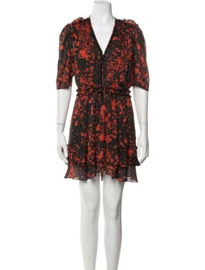 Pre-owned Isabel Marant Silk Mini Dress In Multicolor