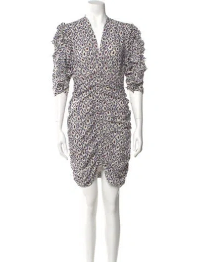 Pre-owned Isabel Marant Silk Mini Dress In Neutral