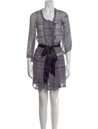 Pre-owned Isabel Marant Silk Mini Dress In Neutral