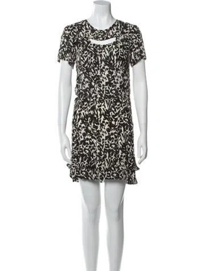 Pre-owned Isabel Marant Silk Mini Dress In Neutral