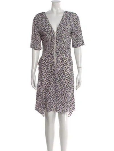Pre-owned Isabel Marant Silk Mini Dress In Neutral