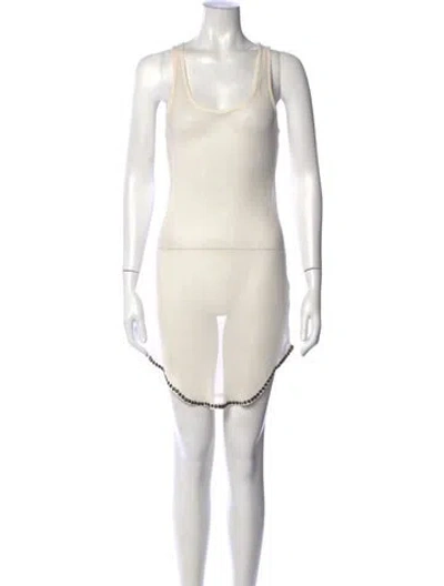 Pre-owned Isabel Marant Silk Mini Dress In Neutral