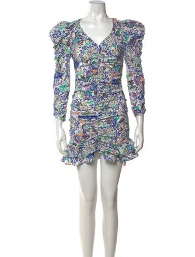 Pre-owned Isabel Marant Silk Mini Dress In Neutral