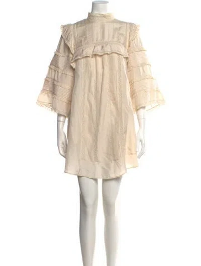Pre-owned Isabel Marant Silk Mini Dress In Neutrals
