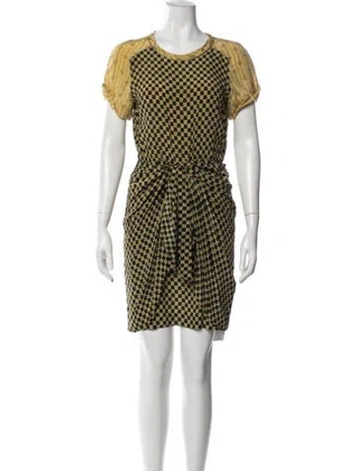 Pre-owned Isabel Marant Silk Mini Dress In Neutrals