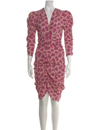 Pre-owned Isabel Marant Silk Mini Dress In Pink