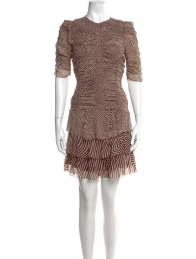 Pre-owned Isabel Marant Silk Mini Dress In Purple