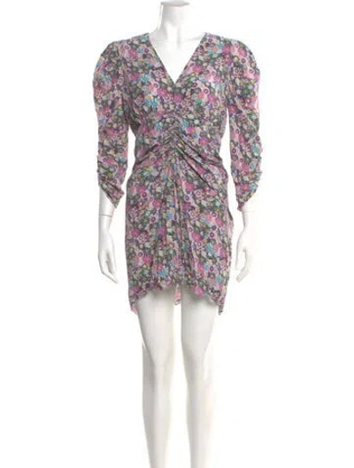 Pre-owned Isabel Marant Silk Mini Dress In Purple