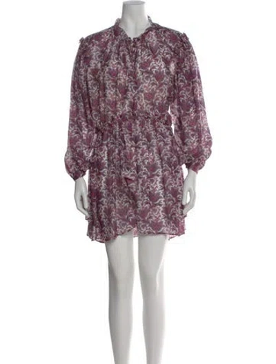 Pre-owned Isabel Marant Silk Mini Dress In Purple