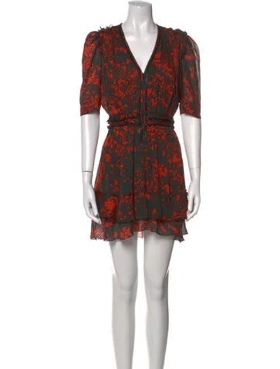 Pre-owned Isabel Marant Silk Mini Dress In Red