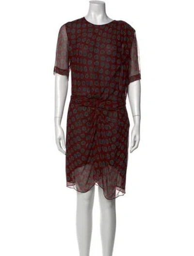 Pre-owned Isabel Marant Silk Mini Dress In Red