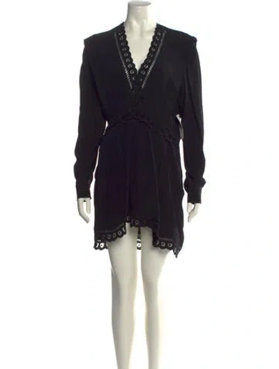 Pre-owned Isabel Marant Silk Mini Dress W/ Tags In Black
