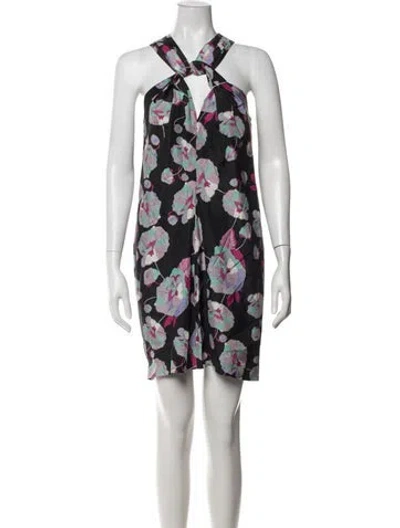 Pre-owned Isabel Marant Silk Mini Dress W/ Tags In Black