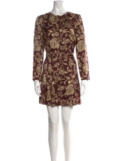 Pre-owned Isabel Marant Silk Mini Dress W/ Tags In Brown