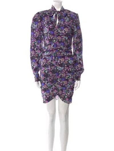 Pre-owned Isabel Marant Silk Mini Dress W/ Tags In Purple