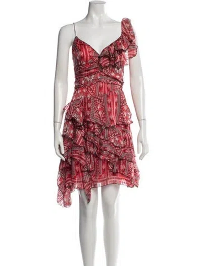 Pre-owned Isabel Marant Silk Mini Dress W/ Tags In Red