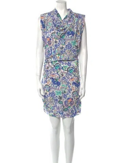 Pre-owned Isabel Marant Silk Mini Dress In White