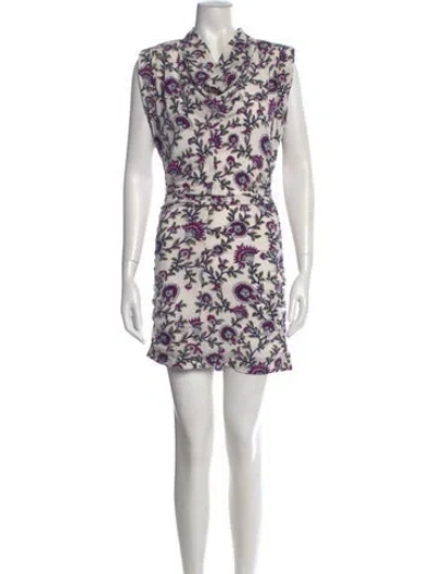 Pre-owned Isabel Marant Silk Mini Dress In White