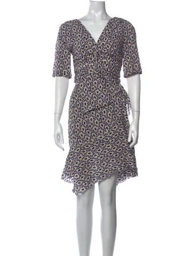 Pre-owned Isabel Marant Silk Mini Dress In White