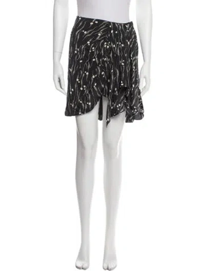 Pre-owned Isabel Marant Silk Mini Skirt In Black