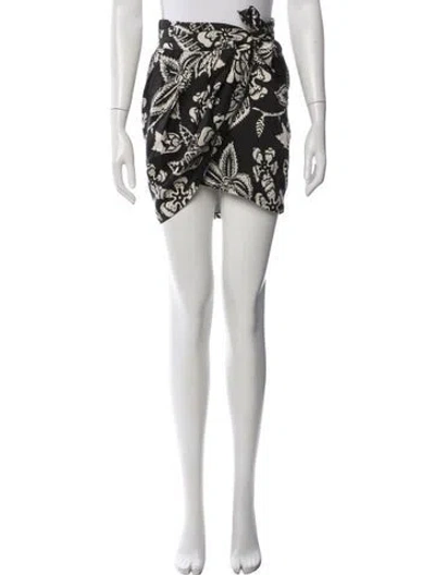 Pre-owned Isabel Marant Silk Mini Skirt In Black