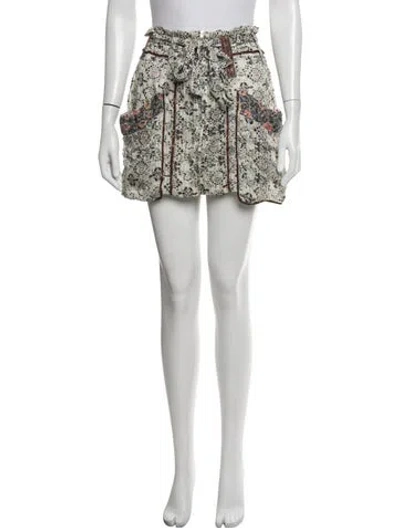 Pre-owned Isabel Marant Silk Mini Skirt In Black/pink