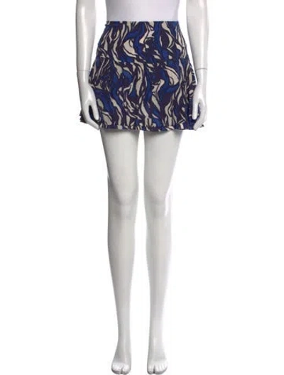 Pre-owned Isabel Marant Silk Mini Skirt In Blue