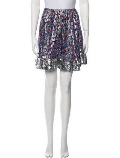 Pre-owned Isabel Marant Silk Mini Skirt In Blue