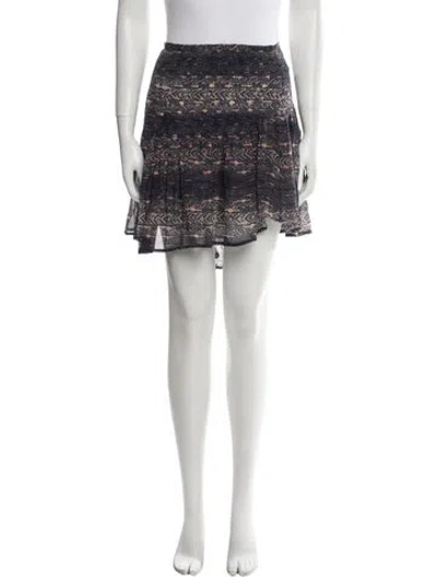 Pre-owned Isabel Marant Silk Mini Skirt In Blue