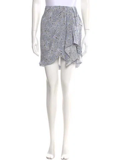 Pre-owned Isabel Marant Silk Mini Skirt In Blue